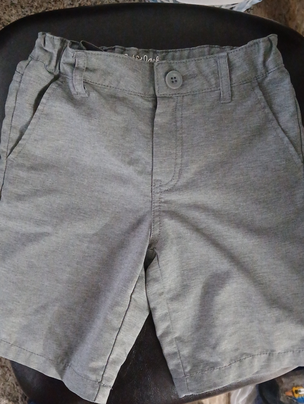 Cat & Jack Gray Men's Flat-Front Casual Shorts